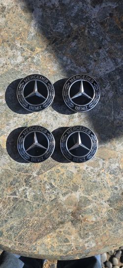 Mercedes-Benz C-Class Black Rim Center Caps