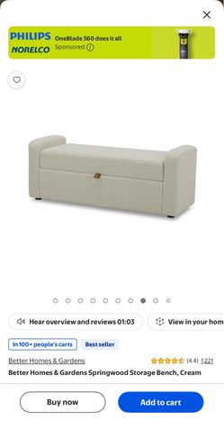Better Homes & Garden Springwood Storage Bench