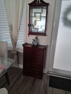 Vintage Set , Wall Curio & Console Table