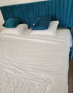 King size bed, frame, headboard and mattress