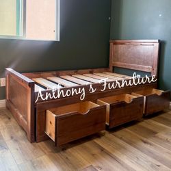 Twin Bed With Drawers 