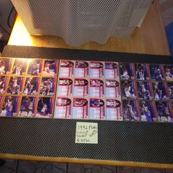 1992 / 93 Uncut Sheet Of NBA Cards The Nets.. Selling As A Bundle. All Sales Final.