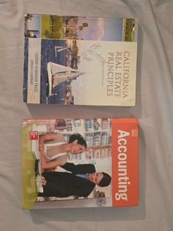 California Real Estate Principles (17th Ed) & Glencoe Accounting Textbook Lot
