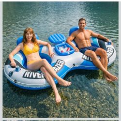 Inflatable river tube float