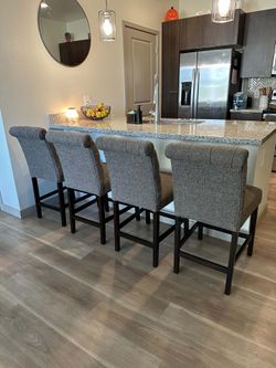 Four Matching Counter Height Barstools
