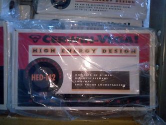 New Cerwin Vega car audio 4 inch 2 way speaker pair