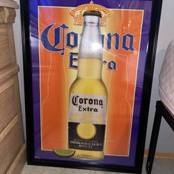 Vintage 2000 Corona Extra Poster W/ Frame