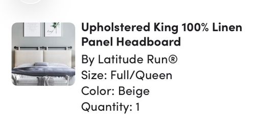 New Adjustable Full/Queen Headboard or Backboard