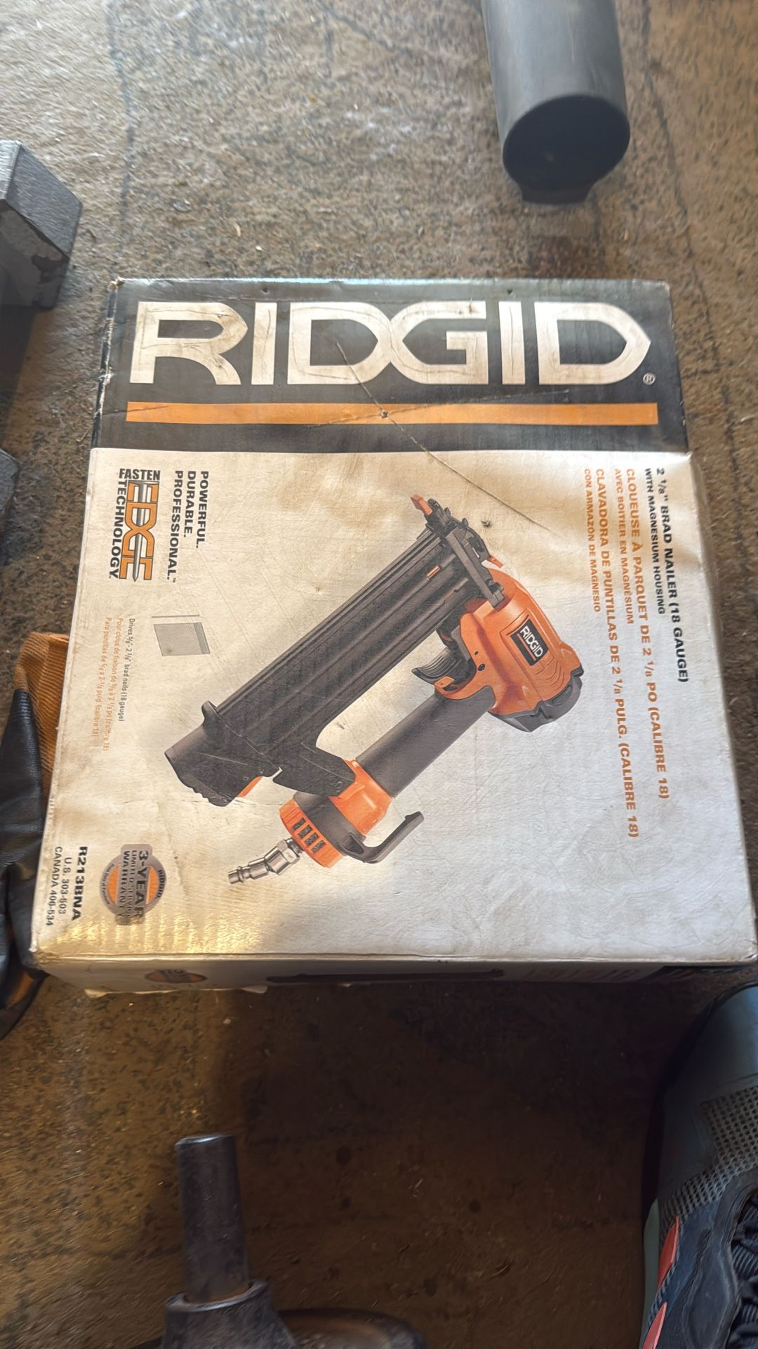 Rigid Brad Nailer 18 Gauge Brand New In Box Been Sitting For Five Years