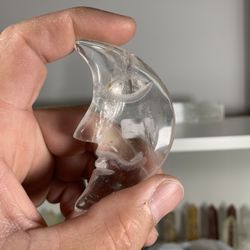 Clear Quartz Moon Face Healing Crystal 