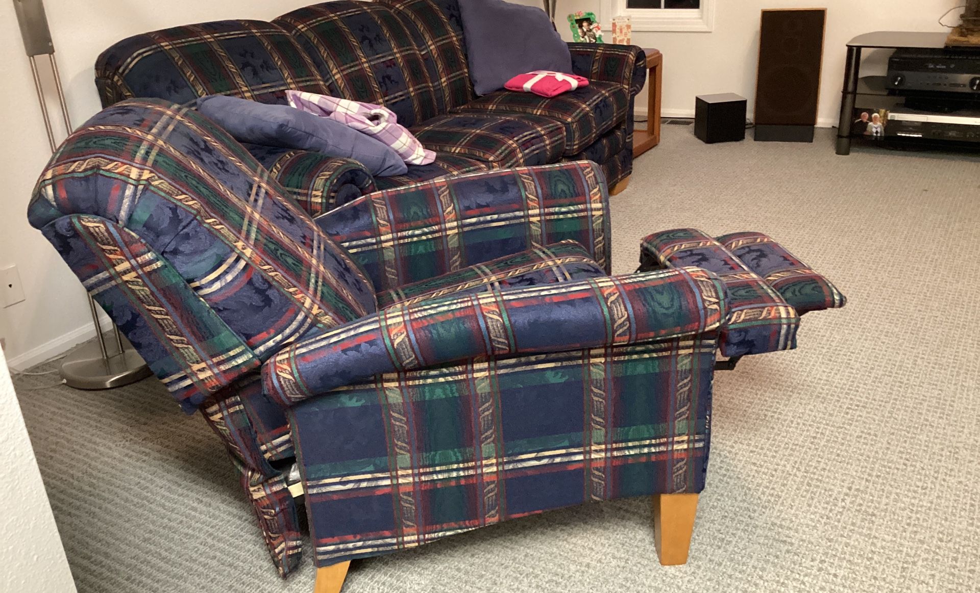 Lazy Boy Plaid Recliner