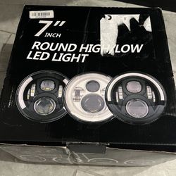 7” Headlight LED Driving Light kit. Motorcycle Combo set.