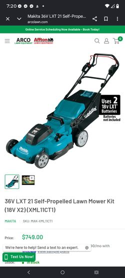 Makita 36V LXT 21" Self-Propelled Lawn Mower