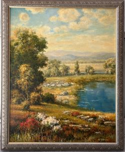 Golden Valley Serenity Oil Painting