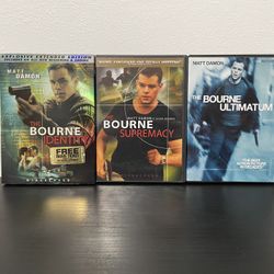 The Bourne Trilogy DVD Bundle Identity Supremacy Ultimatum Matt Damon Movies