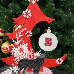 NC STATE, UNC, DUKE Christmas Trees And Ornaments 