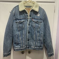 Levis X Disney Mickey Mouse Denim Sherpa Jacket