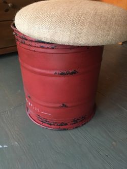 Metal storage stool