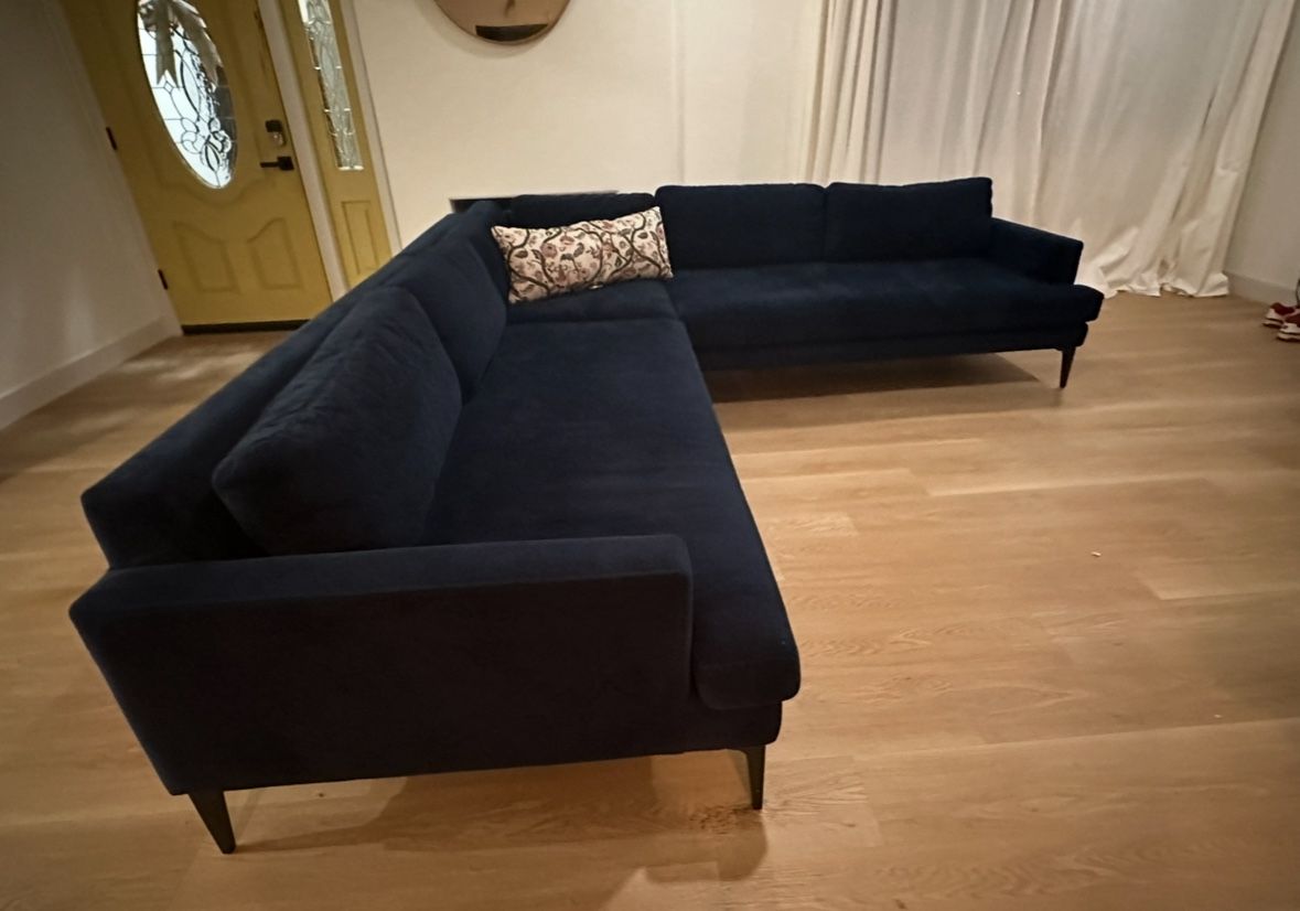 Blue Velvet Sectional