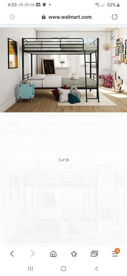 New in box twin over twin bunk bed mattresses not included