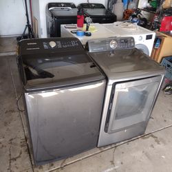 Samsung WASHER and electric dryer Large Capacity stainless steel
