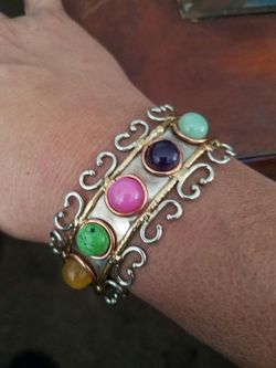 Beautiful multi color stone bracelet Unique