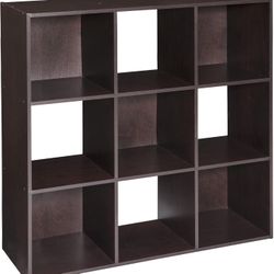 ► Best Offer 9 Cube Storage Shelf Organizer Bookshelf, Stackable, Square Shape, Easy Wood Black
