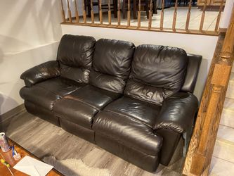 Reclining 3 Seater Leather Sofa