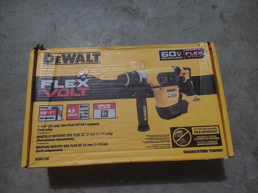 DEWALT 60V FLEXVOLT SDS PLUS ROTARY HAMMER DRILL 