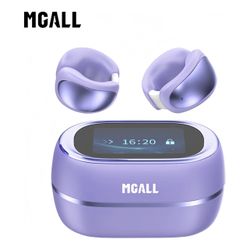 MGALL C100 Multifunctional Clip-on Wireless Headphones with Bluetooth, Black