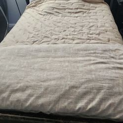 Queen Bed Frame mattress and box spring
