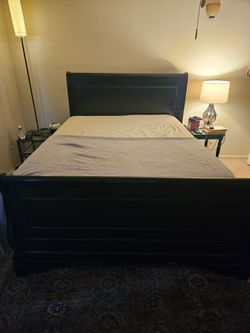 Queen Sleigh  frame (black)