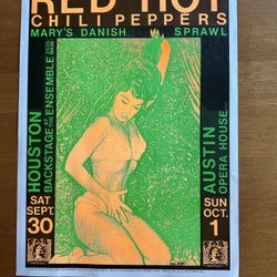 Red Hot Chili Peppers Poster 1989