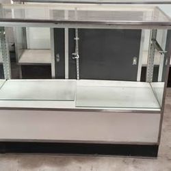 Glass Display Showcase Show Case Overall Good Condition