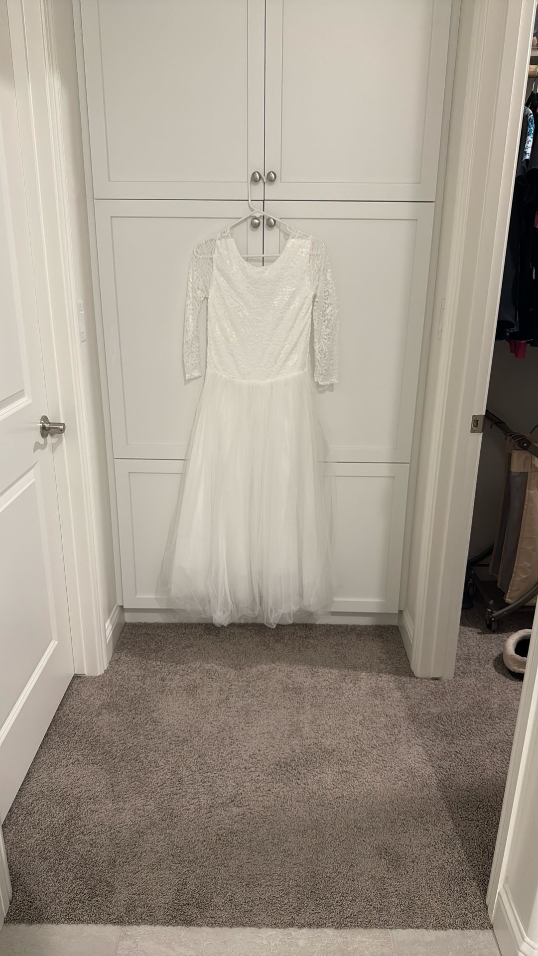white Flower Girl/ Bridesmaid Dress