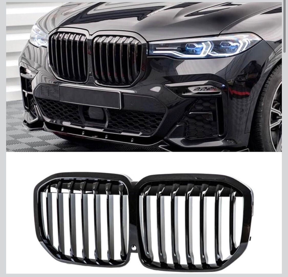2019-22 BMW X7 G07 Front Upper Grill, Gloss Black