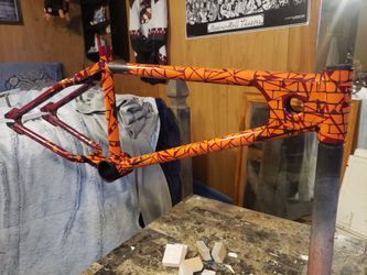 Custom Painted 1980 Mongoose Motomag Bmx Frame