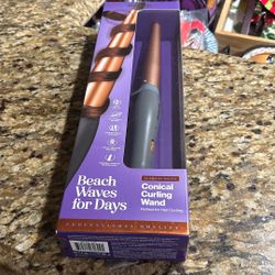 New Brookstone “Beach Waves for Days” Conical Curling Wand