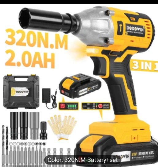 21V Cordless Impact Wrench β Full Kit!
