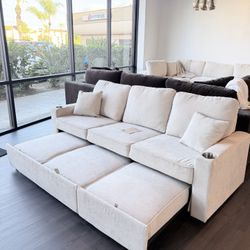 Convertible Sofa Bed — Pull Out + Storage Couch/ Free Local Delivery 🚚 