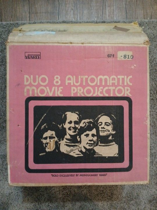 SALE Montgomery Ward 810 Duo 8 Movie Projector In OG Box, Instructions, & Price Tag