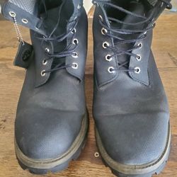 Nice New Black Leather Work Boots 👢Made By Timberland Waterproof Size 14