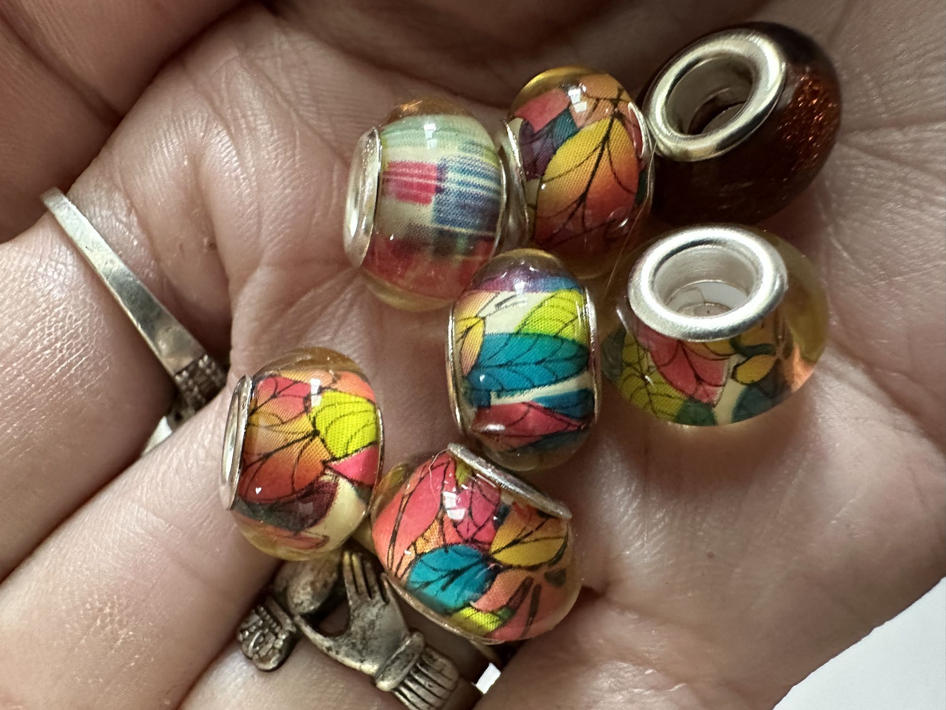 Fun Mix Of Spacers And Glitter Ball Beads