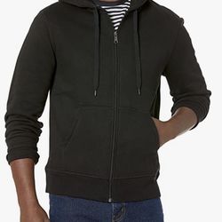 Amazon Essentials Men's Full-Zip Hooded Fleece Sweatshirt, Large