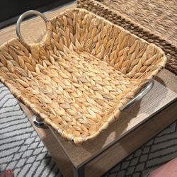 Two Wicker Baskets Gently Used