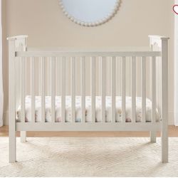 Crate & Barrel Kendall Convertible Crib AND mattress