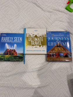 3x large coffee table travel books