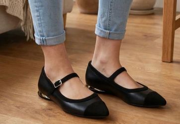 Black Mary Jane Ballet Flats