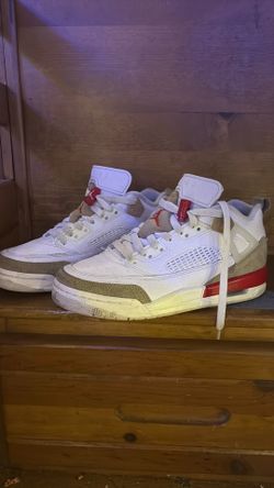 Nike Jordan Spizike Low White Fire Red Desert Camo size 6.5 men