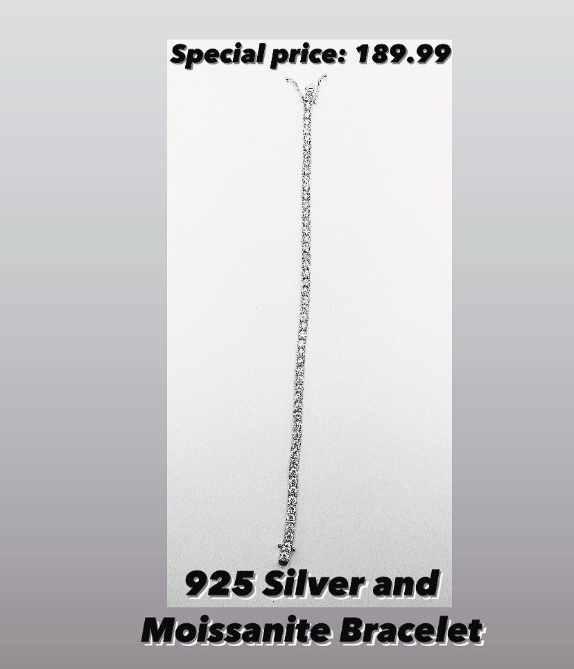 Silver With Diamond Bracelet 